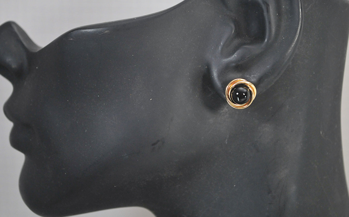 Peter Brams Designs 14K Gold Black Onyx Earrings