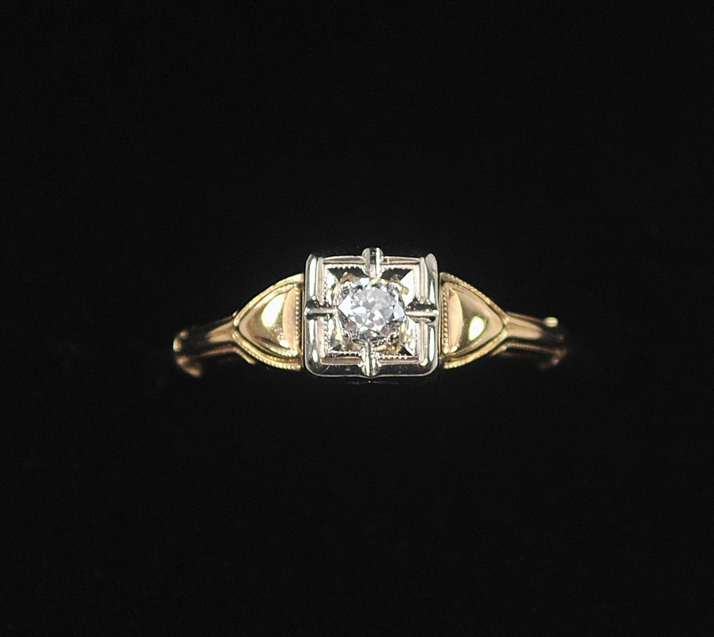 Antique 14K Gold Diamond Ring