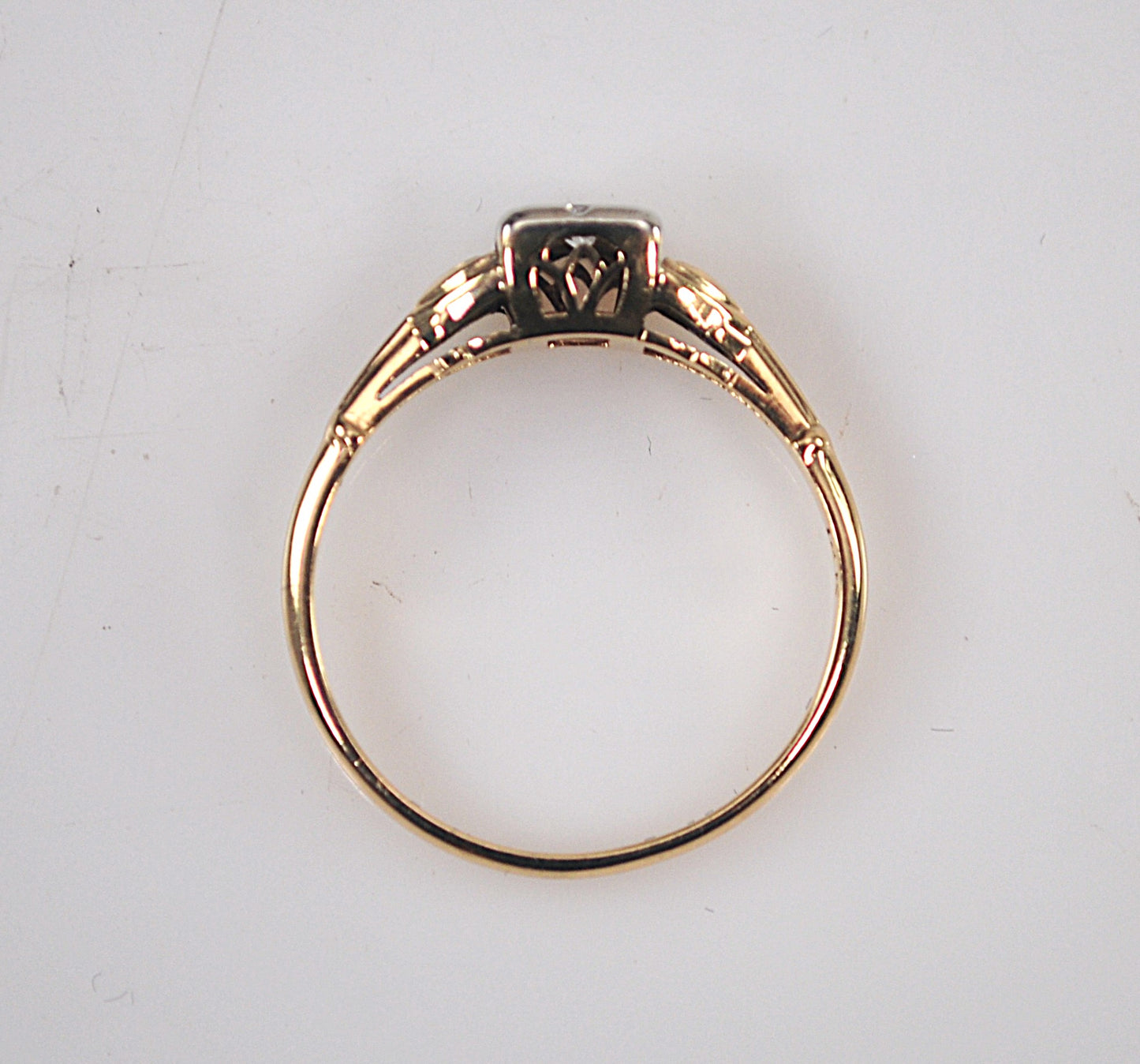 Antique 14K Gold Diamond Ring