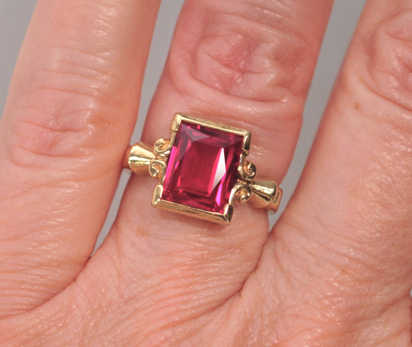 Vintage 10K Gold Emerald Cut Ring