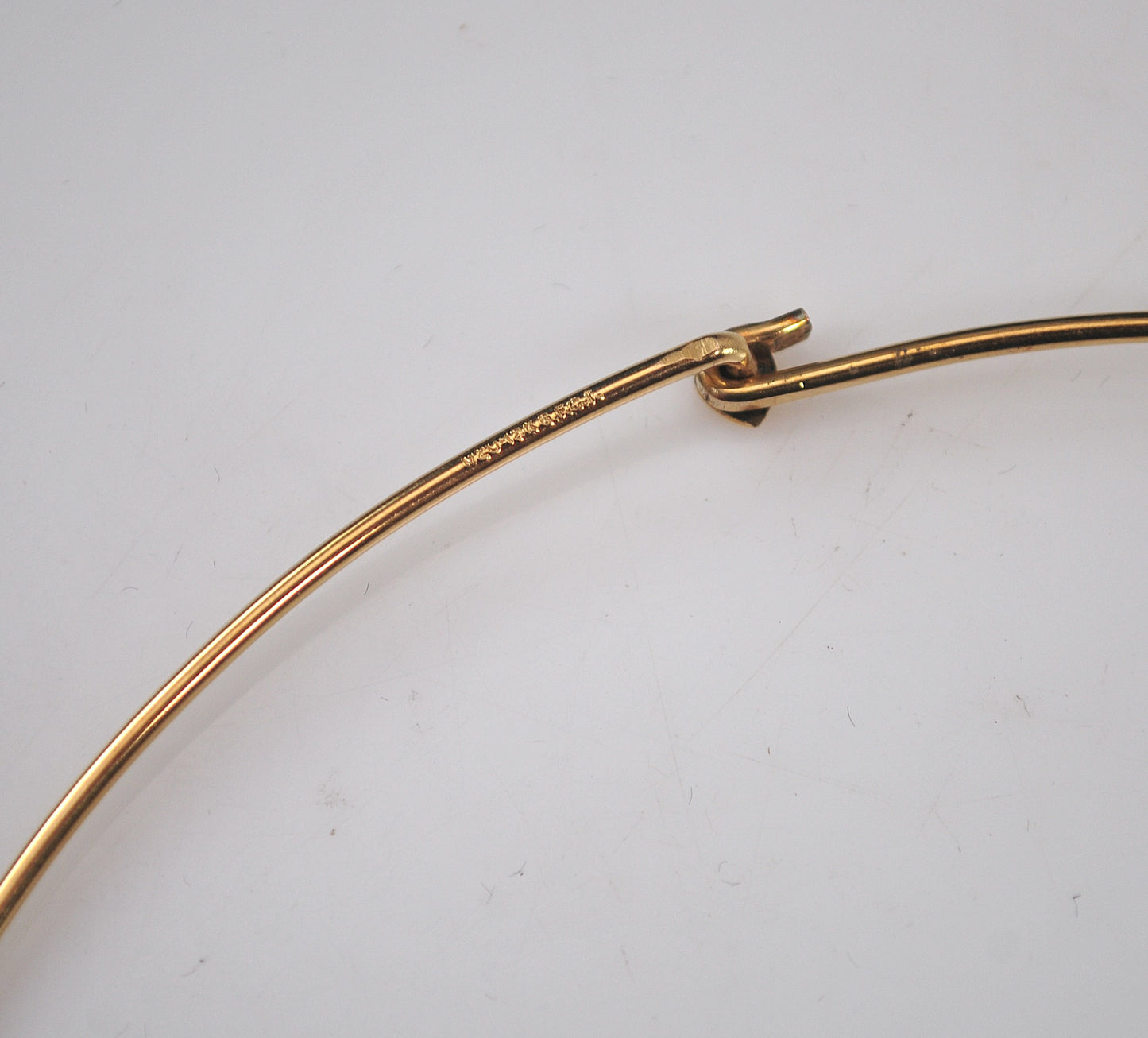 Signed Gold Filled Wire Collar Choker Necklace