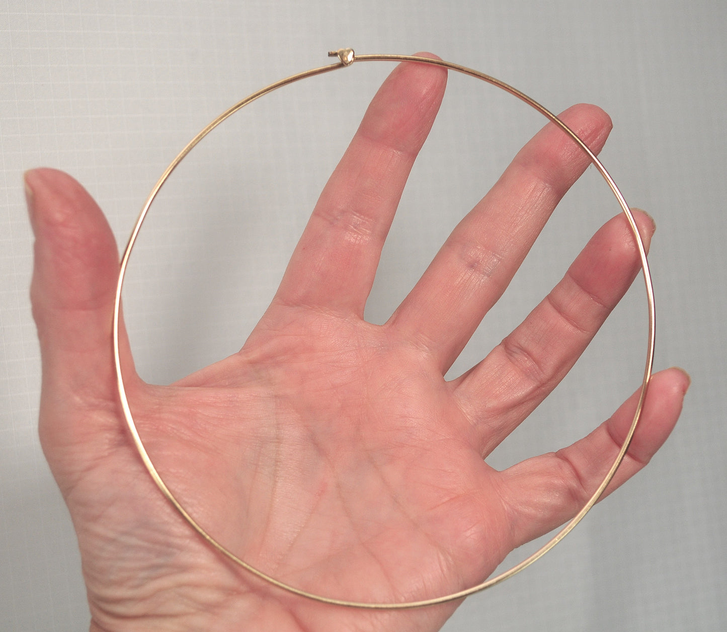 Signed Gold Filled Wire Collar Choker Necklace
