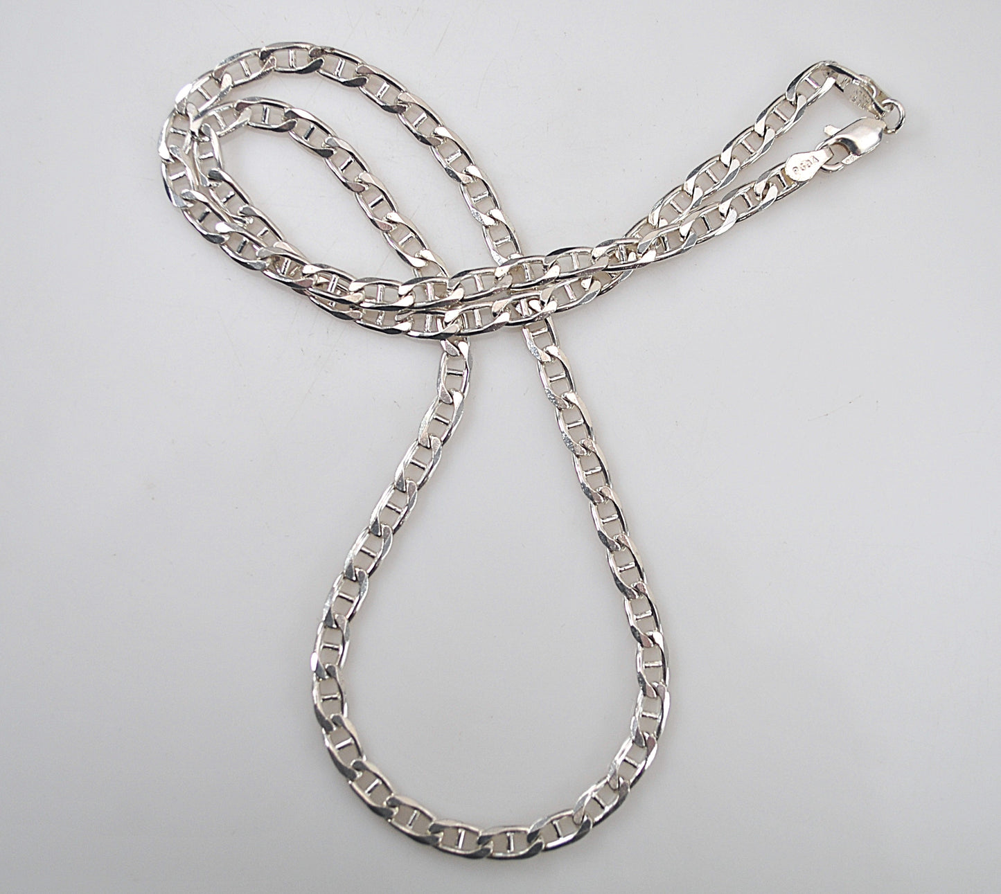 925 Italy 4mm Mariner Link Chain Necklace