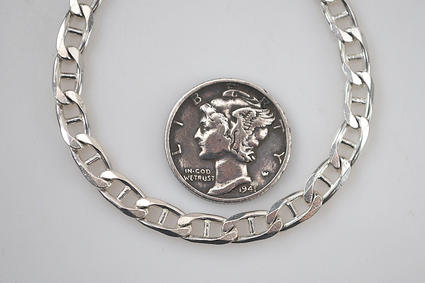 925 Italy 4mm Mariner Link Chain Necklace