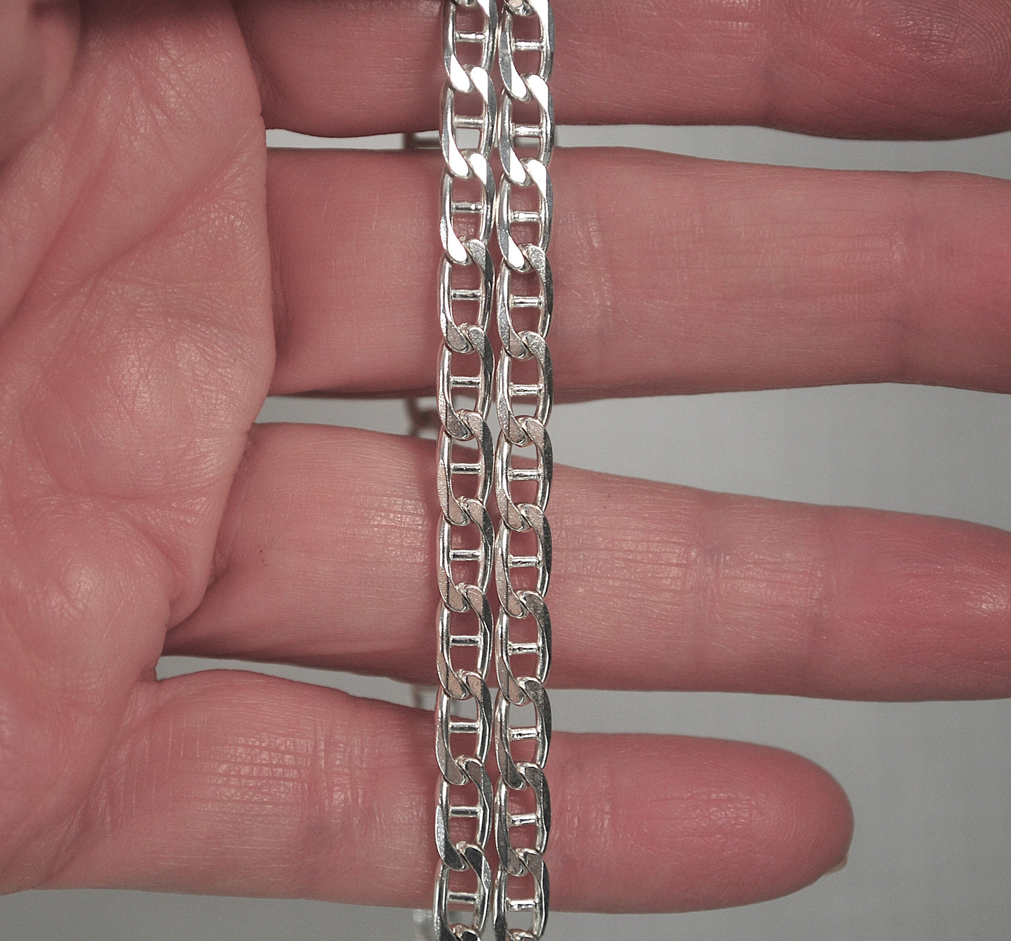 925 Italy 4mm Mariner Link Chain Necklace
