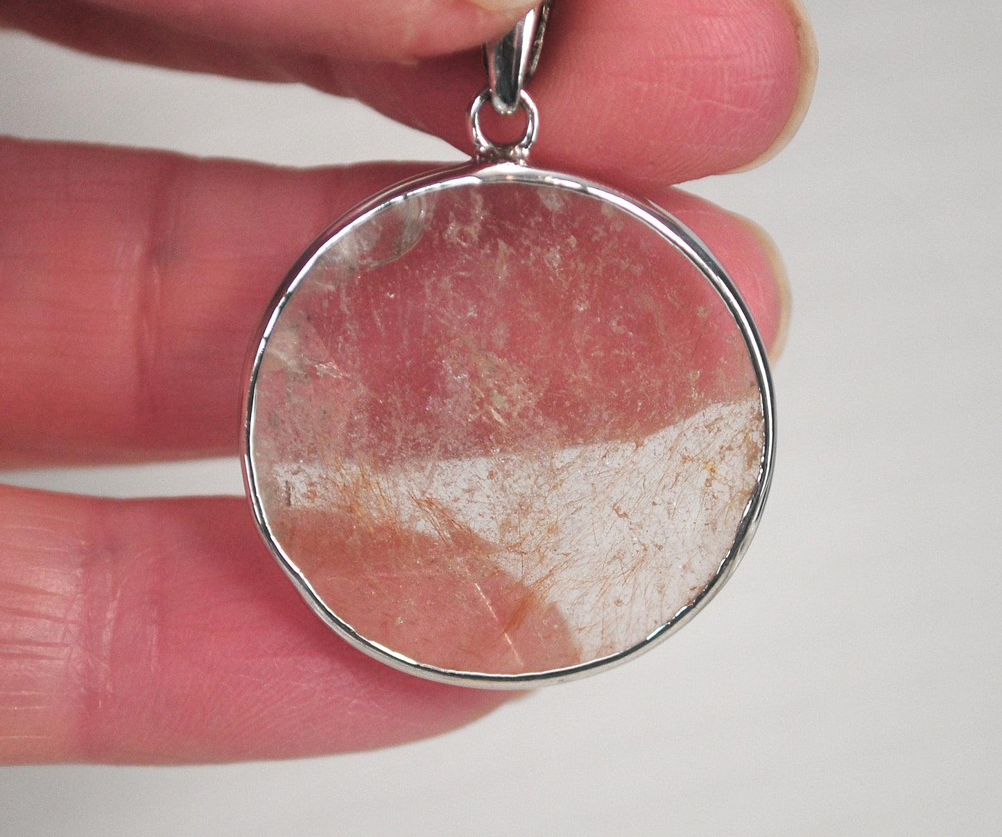 Sterling Silver Rutilated Quartz Pendant