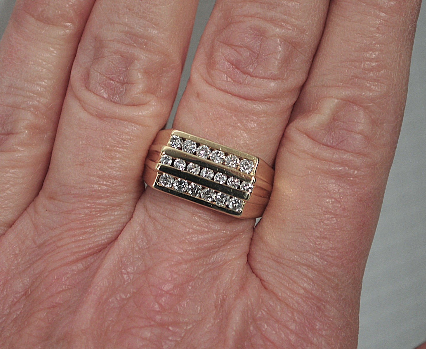 14K Gold Men's Diamond Ring