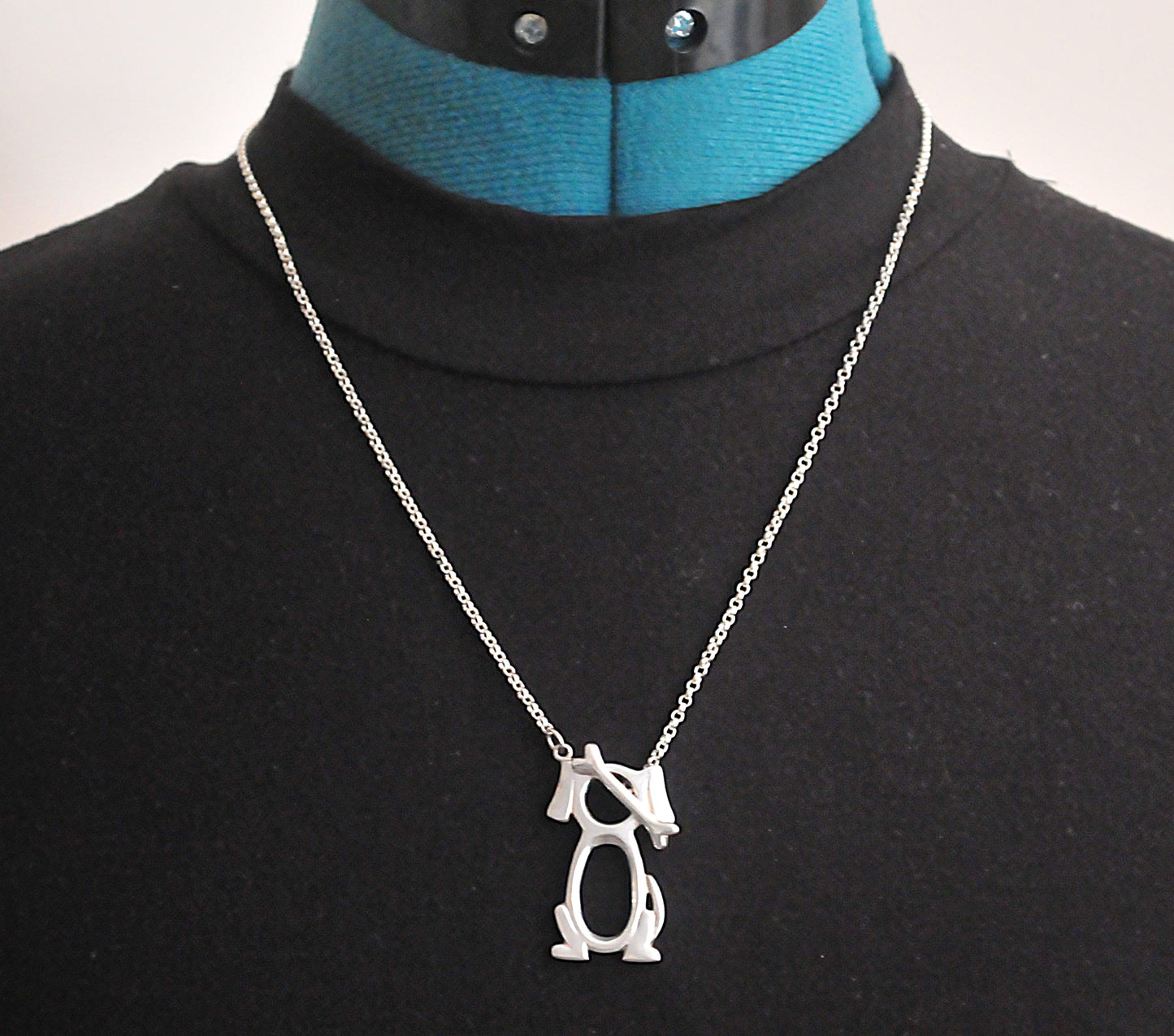 Shube Sterling Silver Toggle Dog Necklace