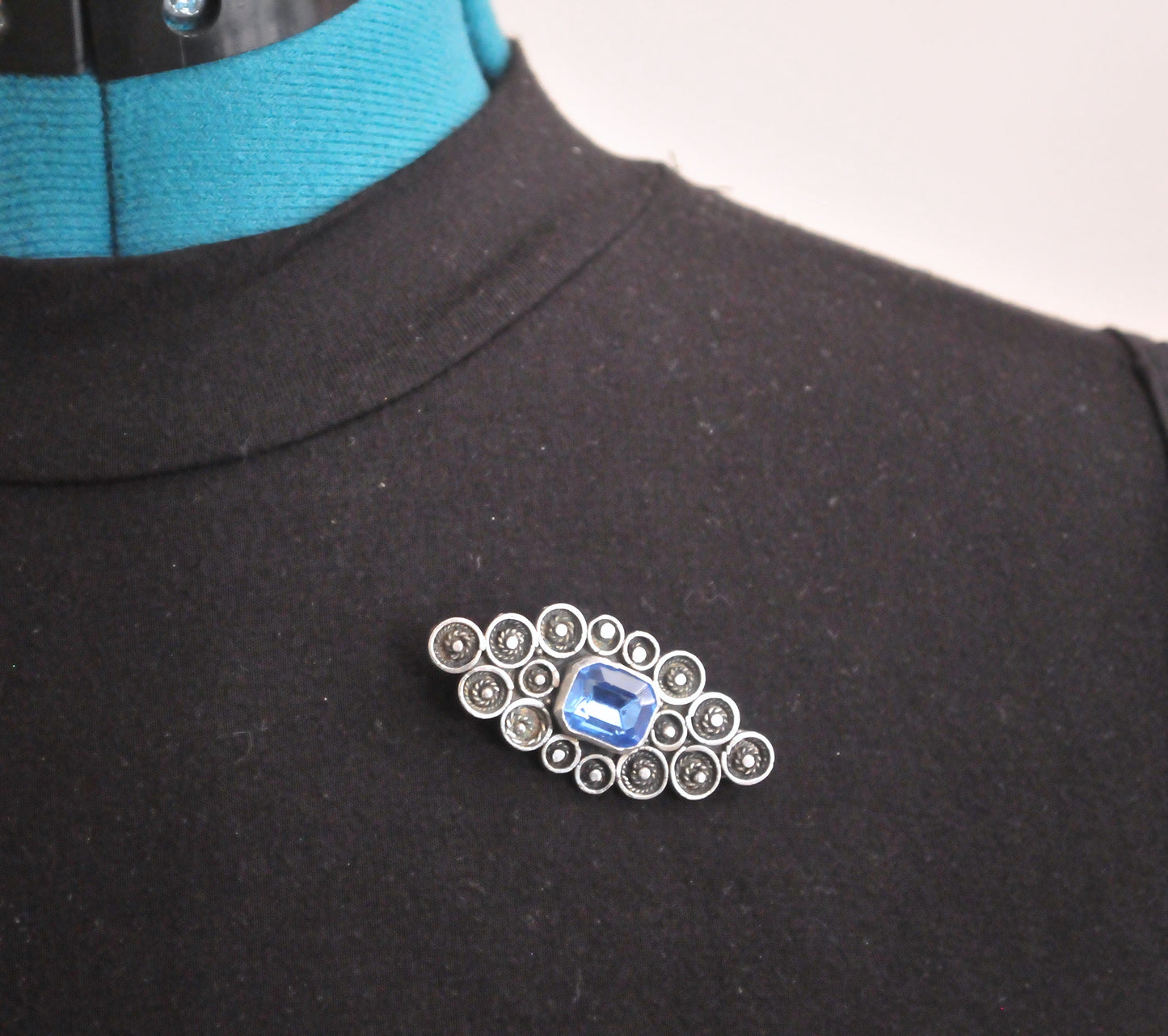 Handmade Sterling Silver Jerusalem Brooch Pendant