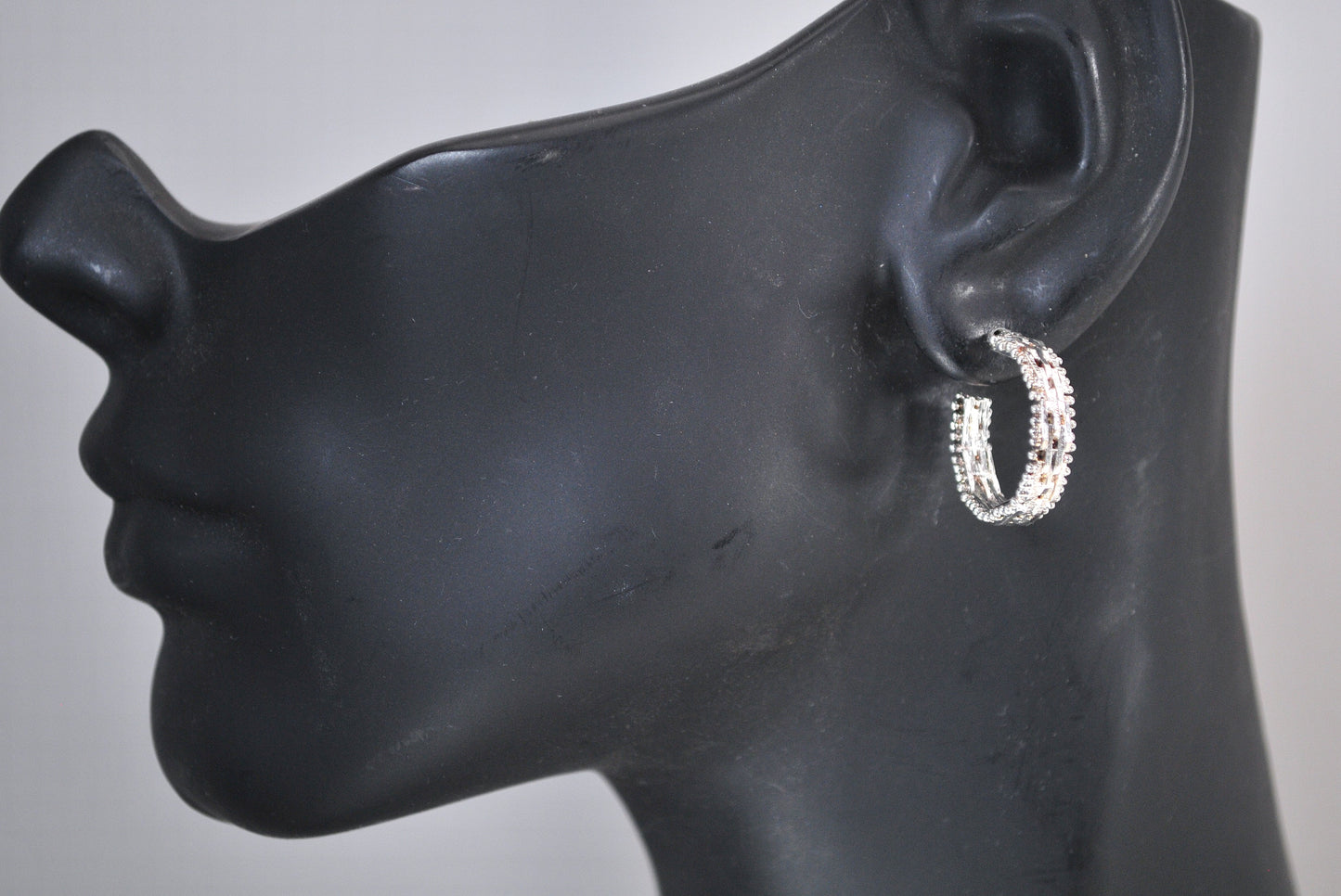 925 Riccio Half Hoop Earrings