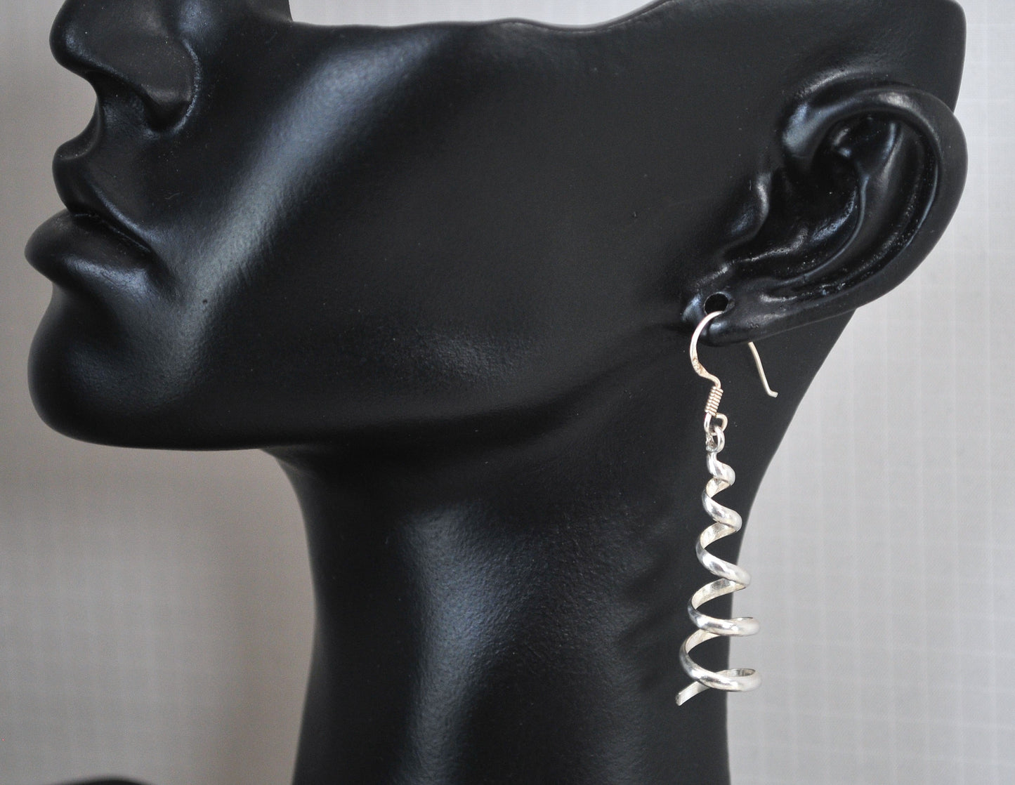 Sterling Silver Spiral Dangle Earrings