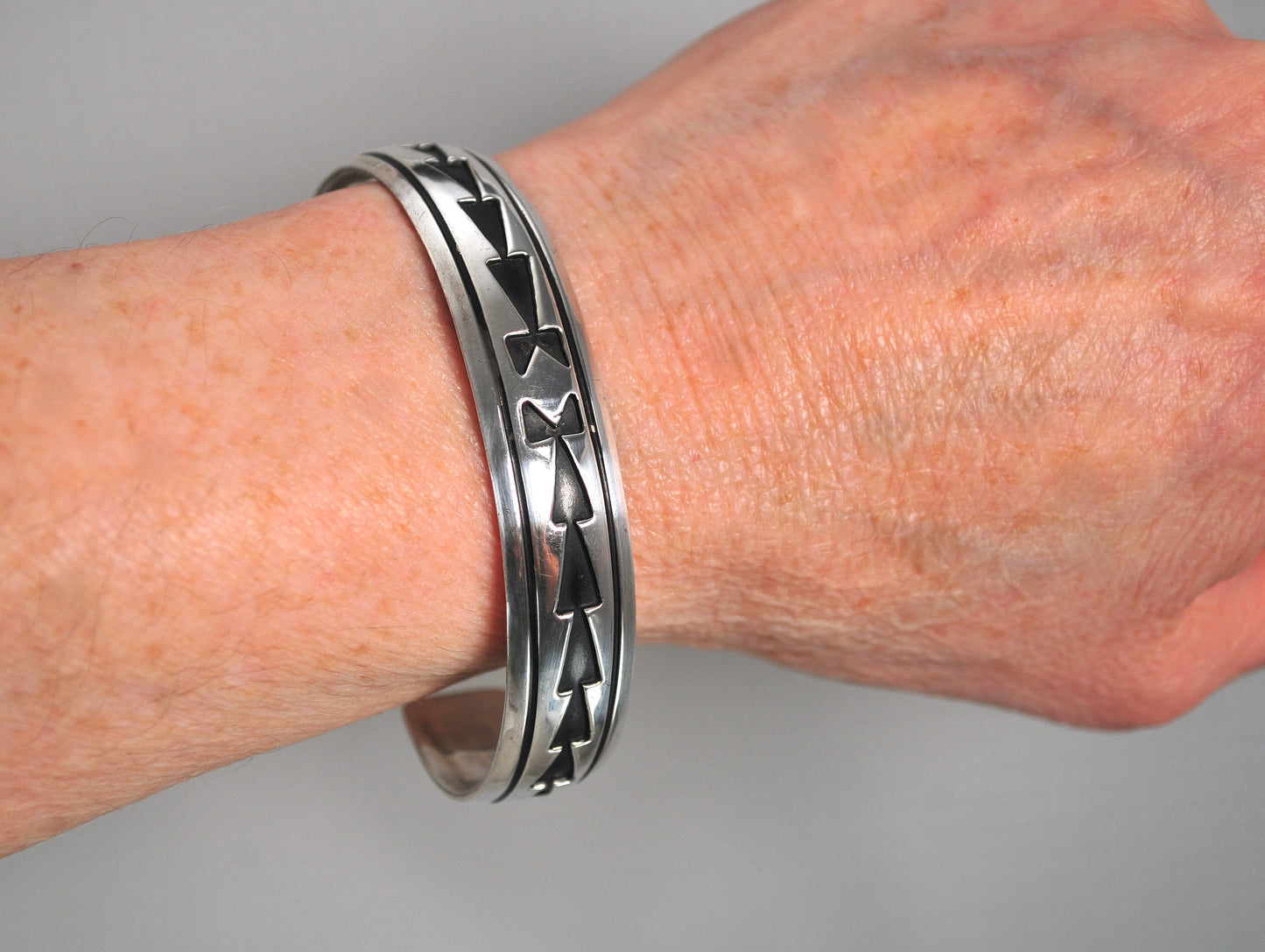 Sterling Silver T Billy Navajo Cuff Bracelet