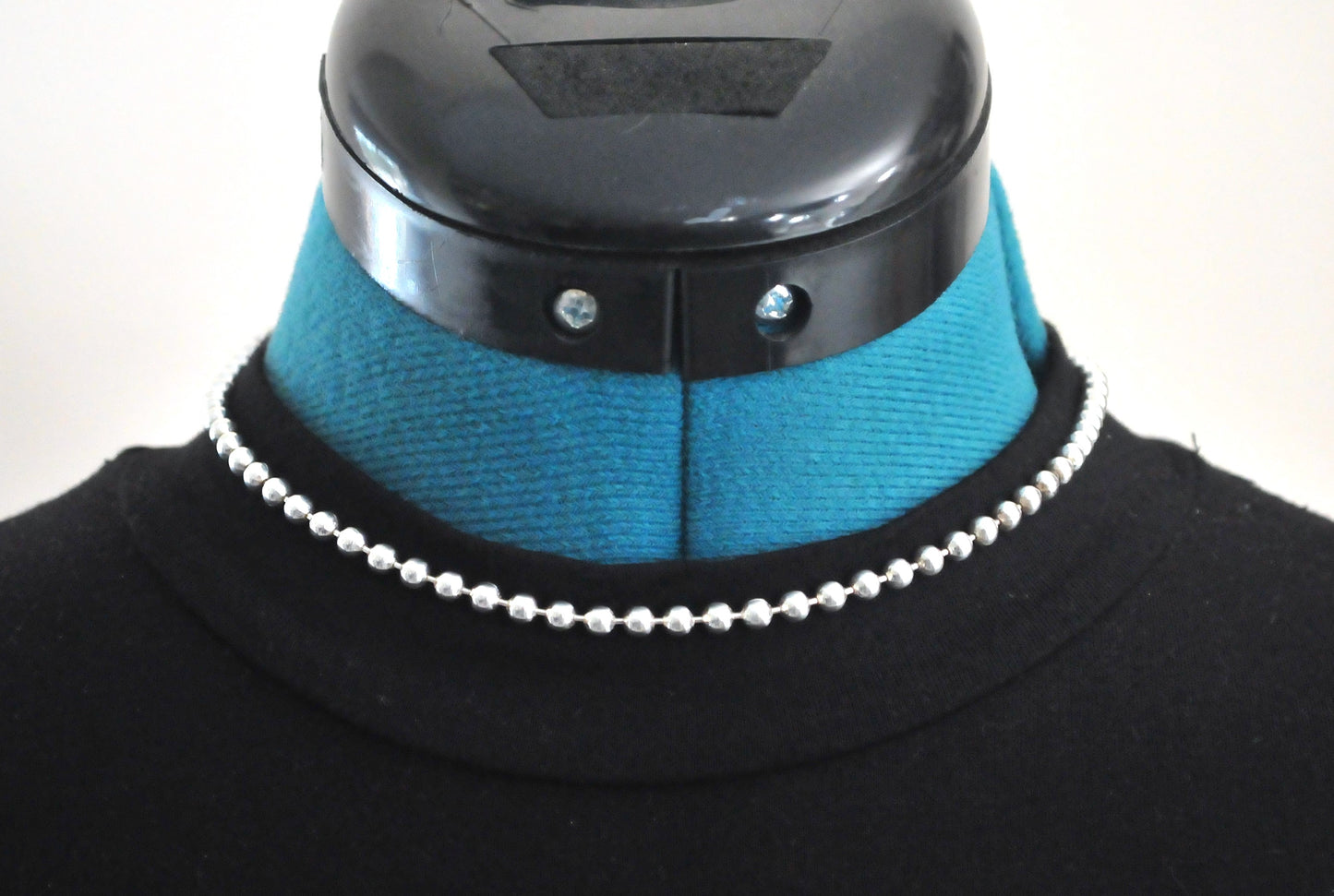 925 Italy 4mm Bead Ball Chain Choker Necklace