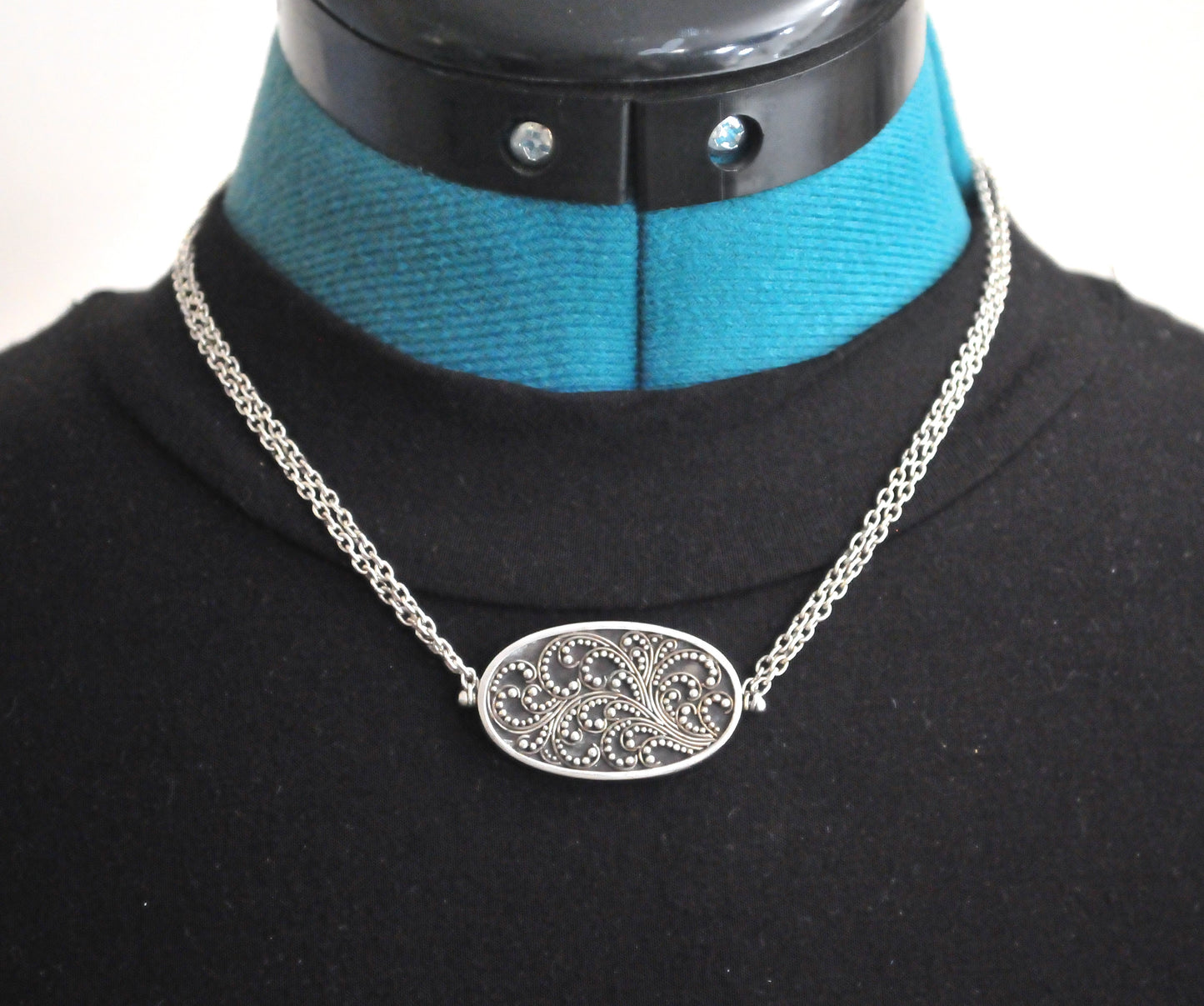 Lois Hill Adjustable Reversible Sterling Silver Necklace