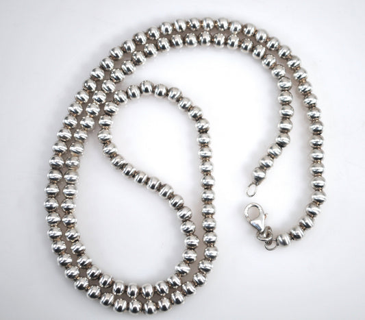 925 Sterling Silver 4mm Bead Ball Chain Necklace