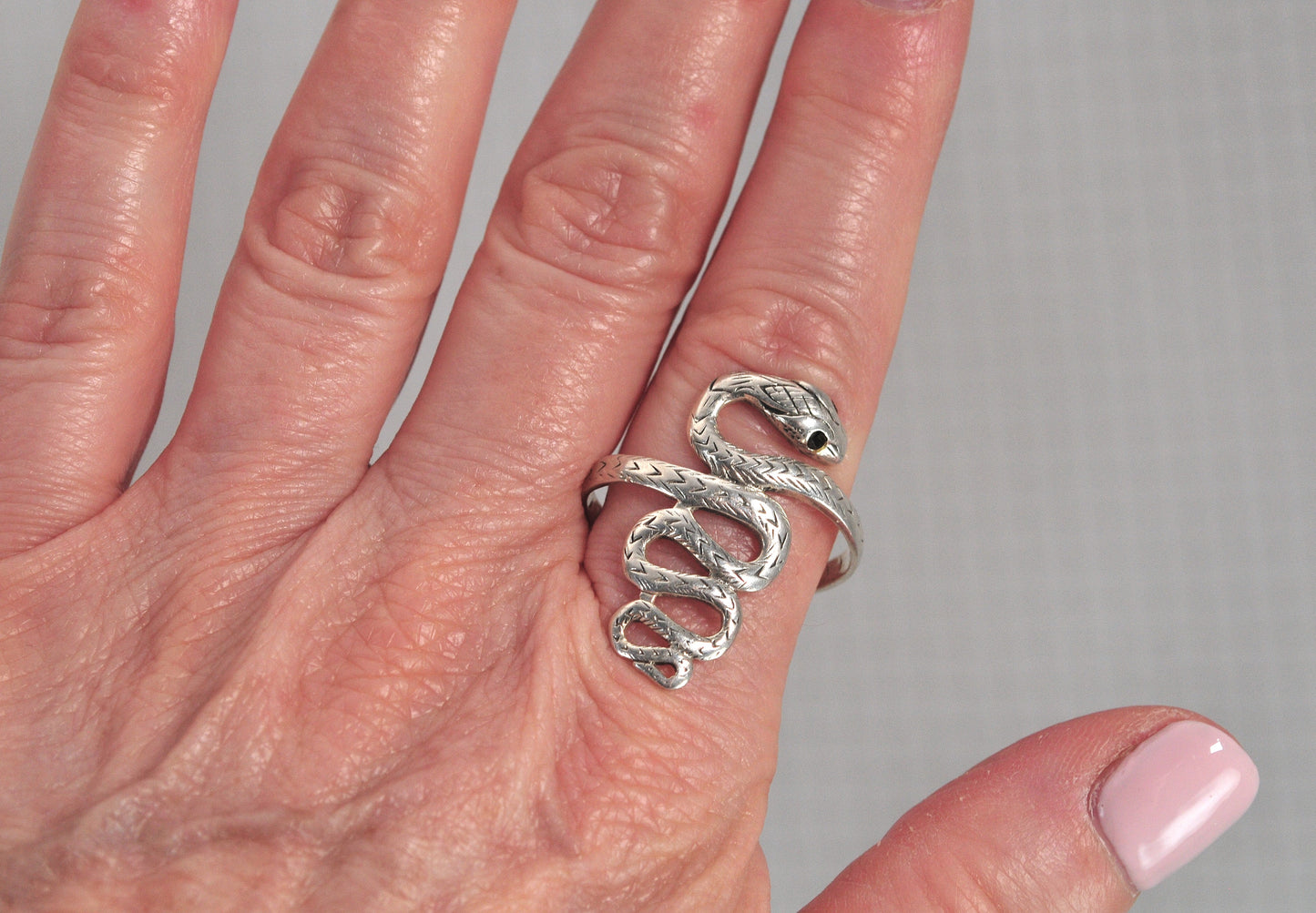 Sterling Silver Snake Ring