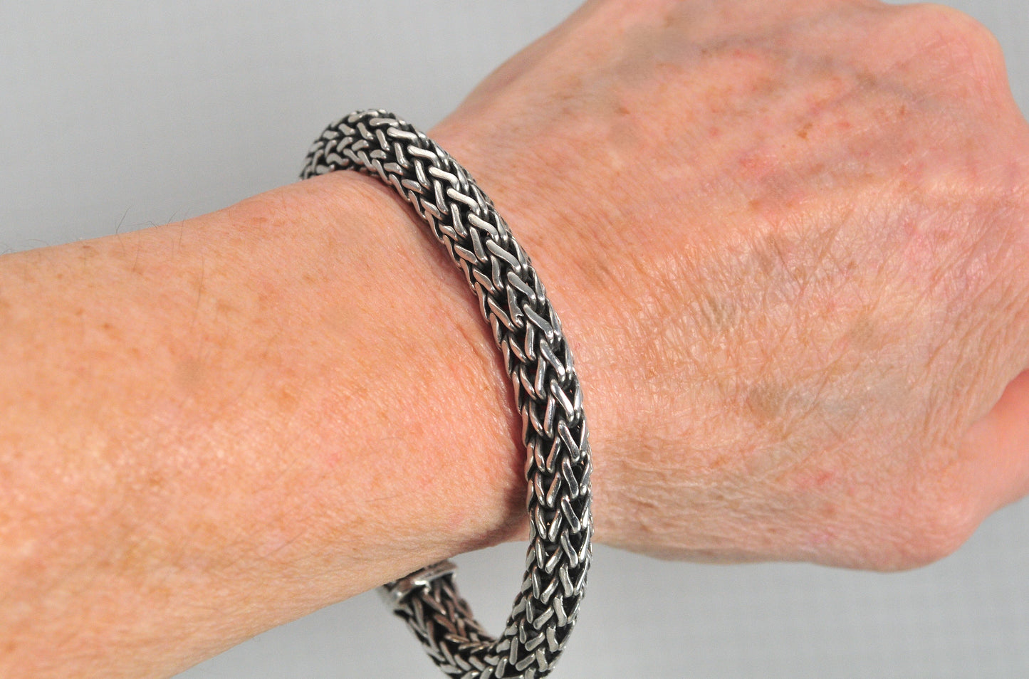Heavy Sterling Silver Foxtail Bracelet