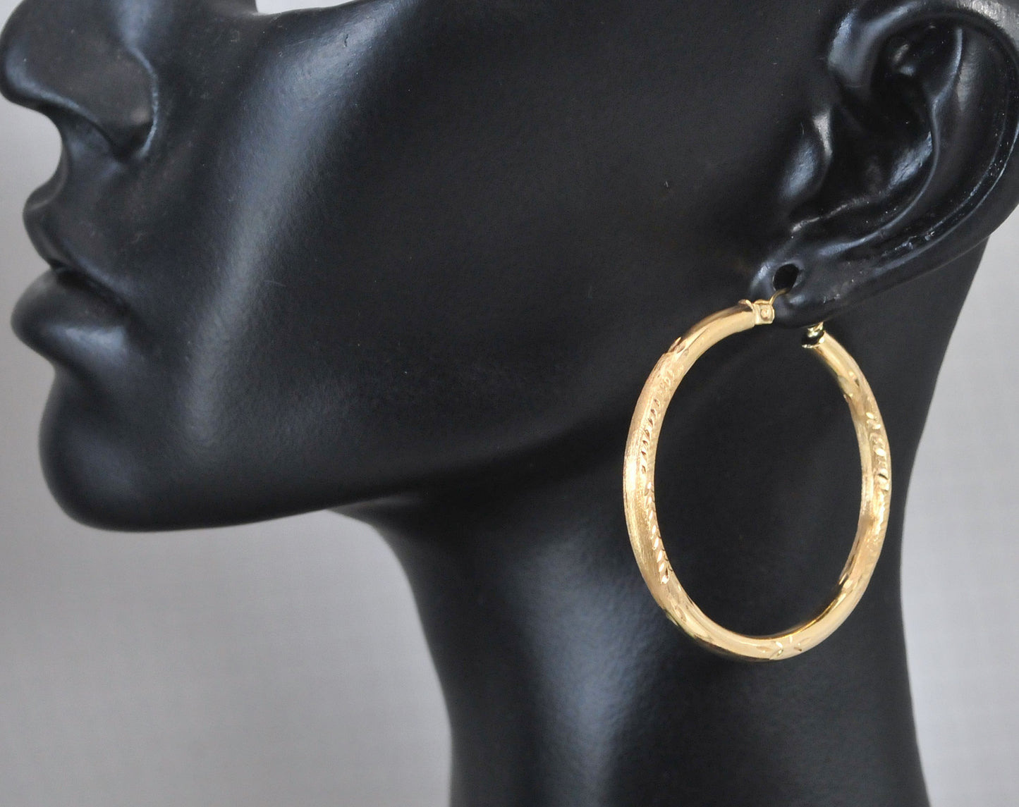 Large 14K Gold Hoop Earrings