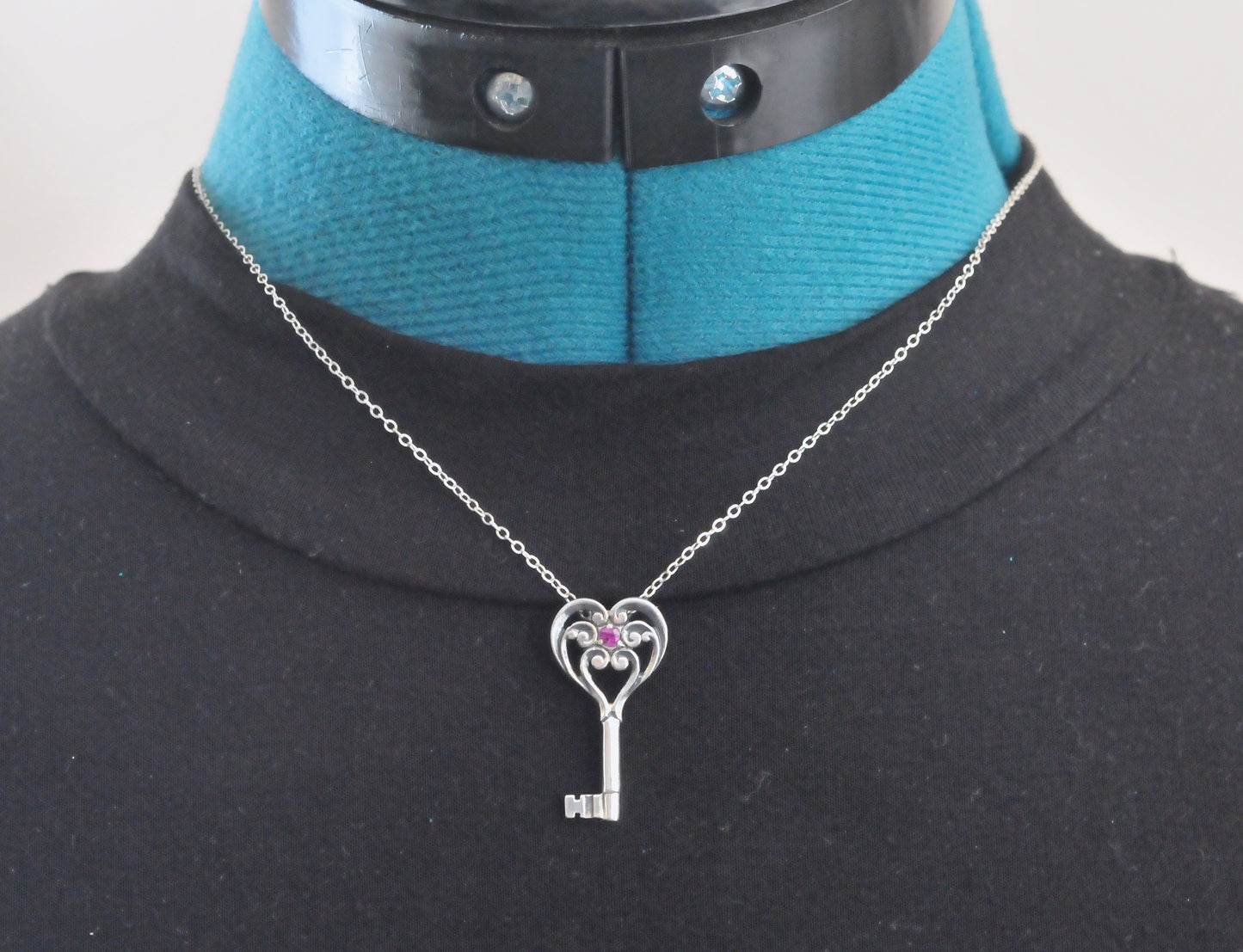 Franklin Mint 1979 Sterling Silver Key Pendant