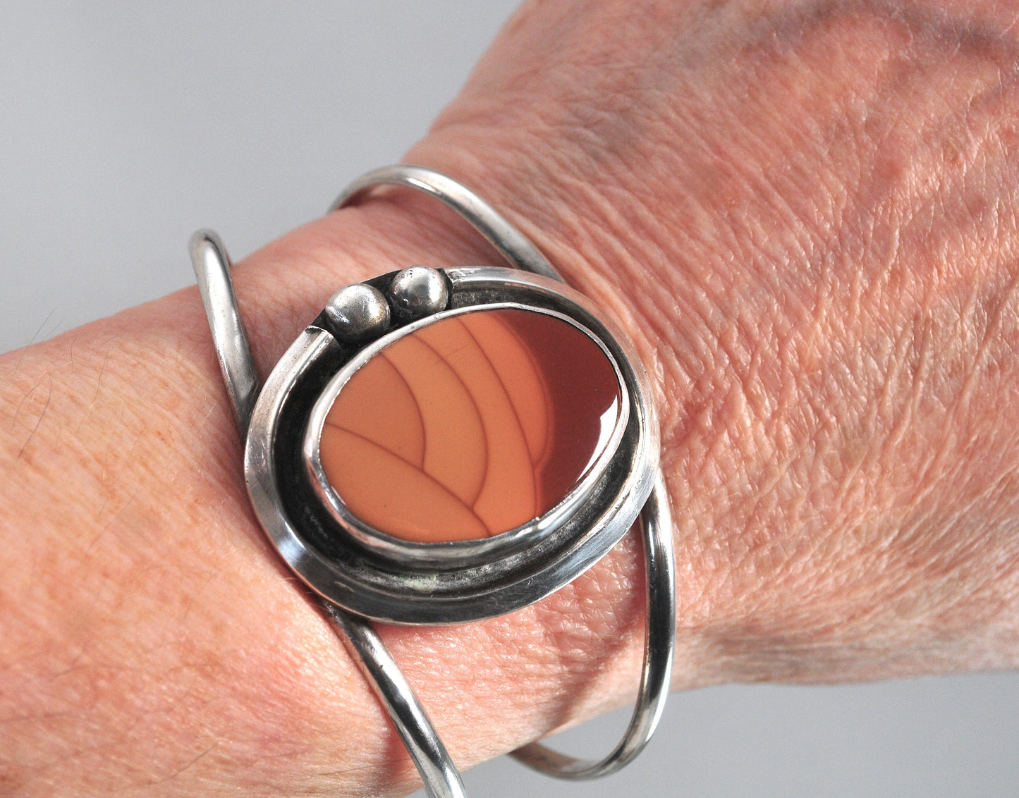Maniquis Sterling Silver Jasper Cuff Bracelet