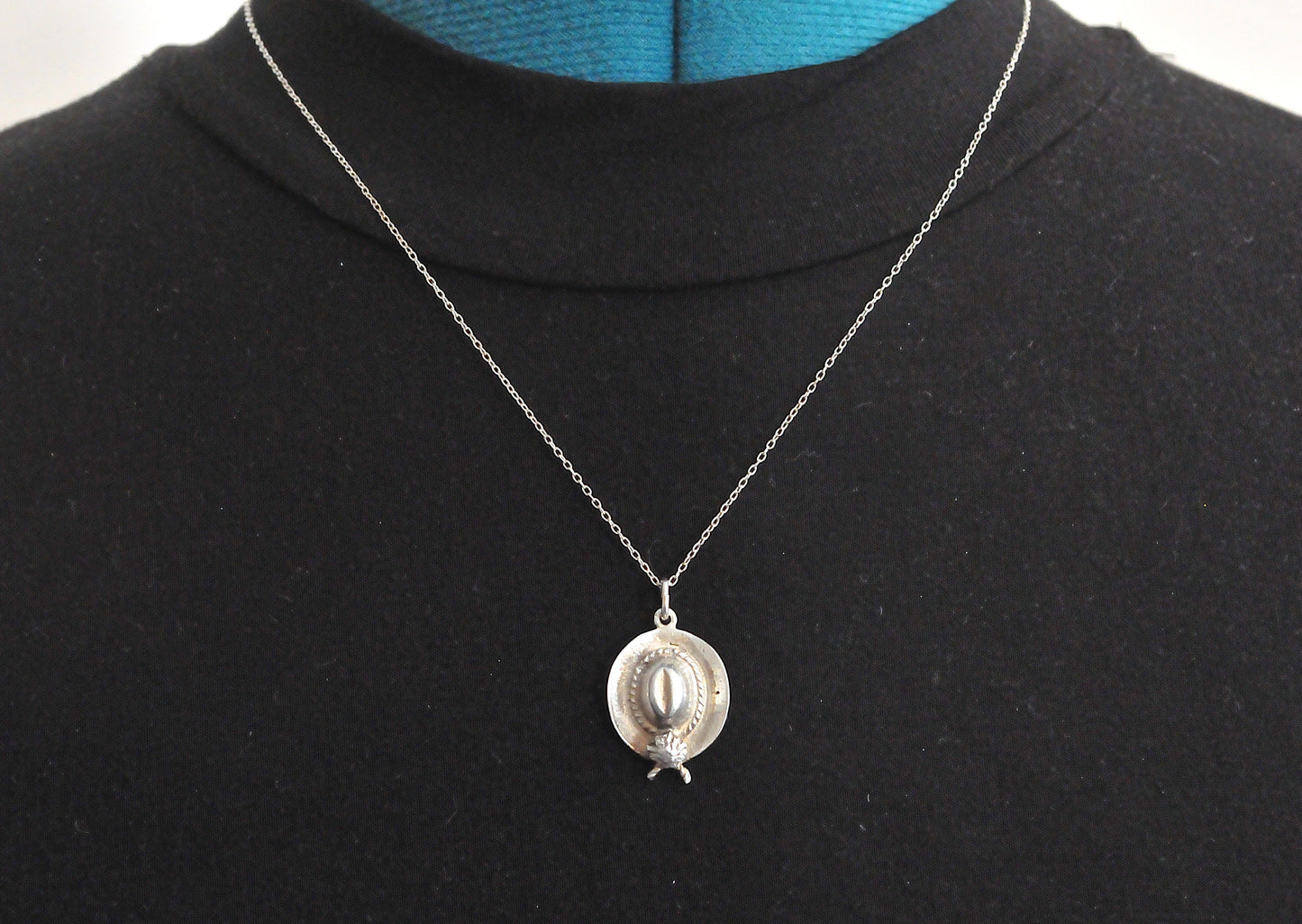 Sterling Silver Cowboy Hat Necklace