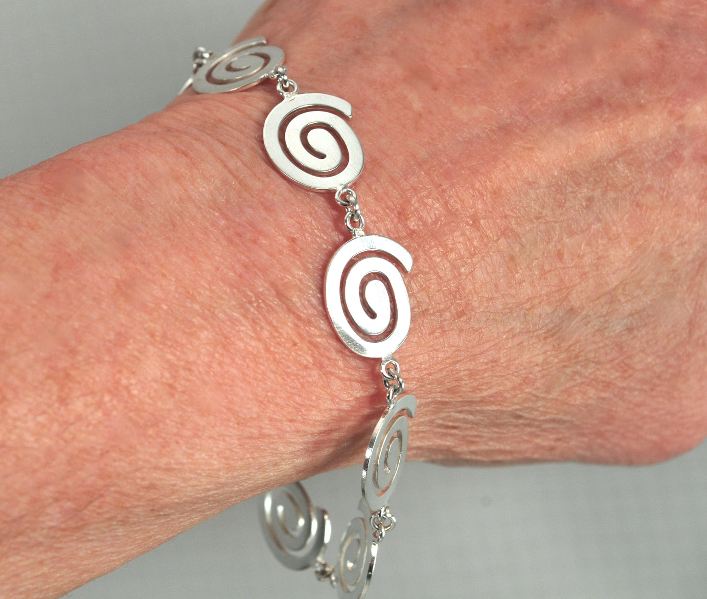 NOT AVAILABLE - Reserved for T - Sterling Silver Spiral Link Bracelet