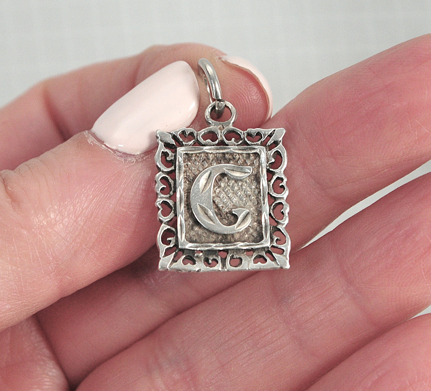 Sterling Silver Initial C Pendant