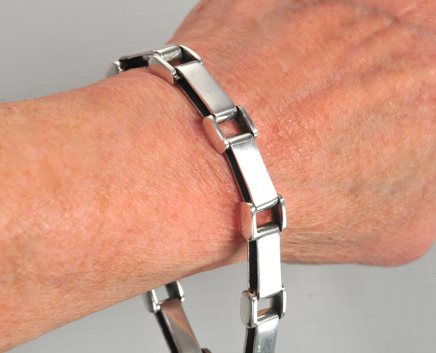 Heavy Sterling Silver Chain Bracelet
