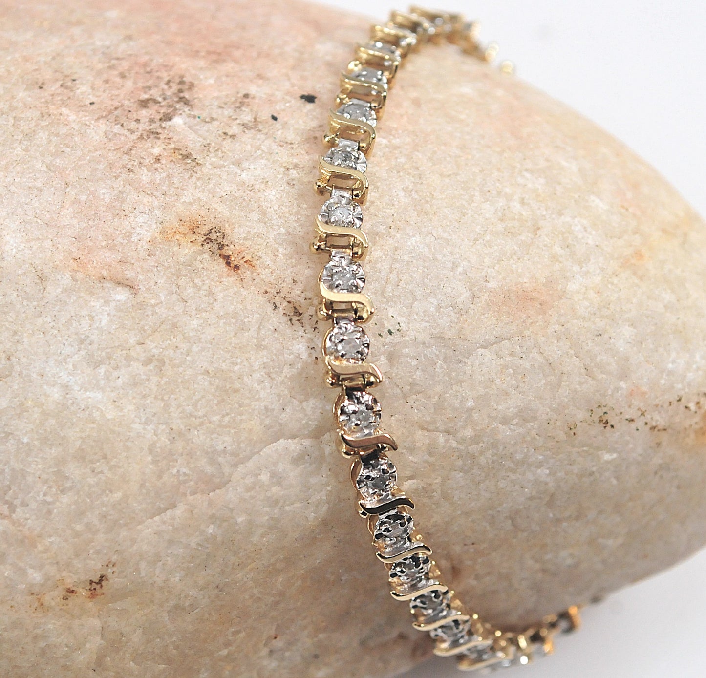 10K Gold Diamond Tennis Bracelet