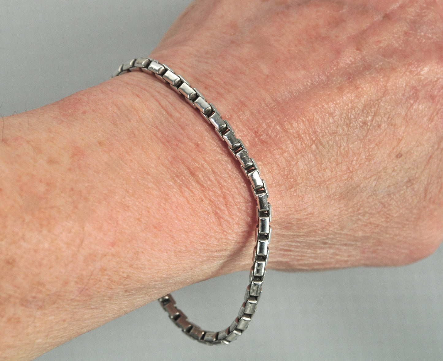 Sterling Silver Box Chain Bracelet