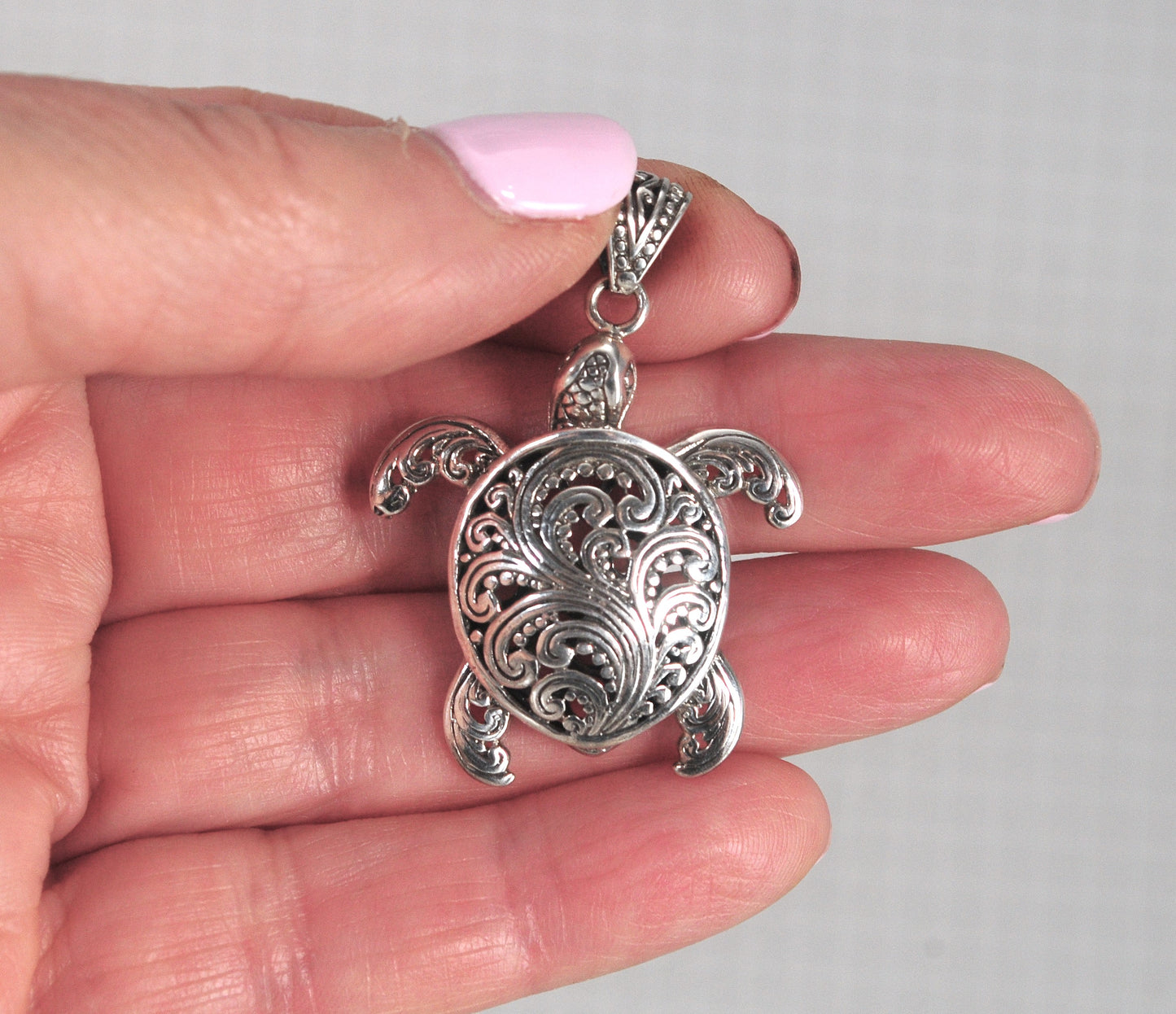 Sterling Silver Sea Turtle Pendant