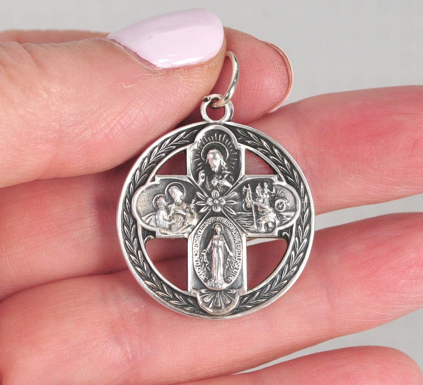 Vintage HMH Sterling Silver Four Way Medal