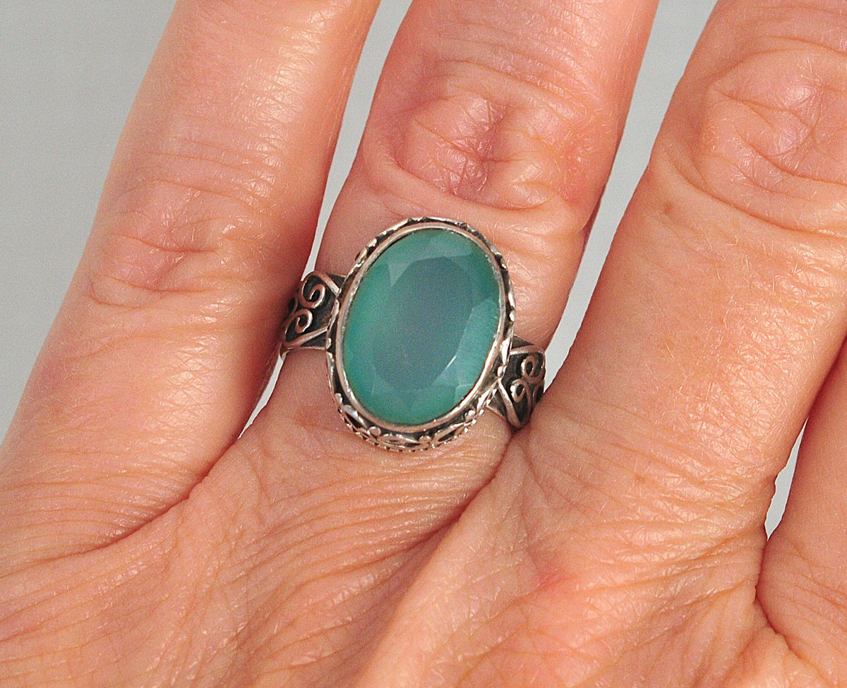 Sterling Silver Chalcedony Ring
