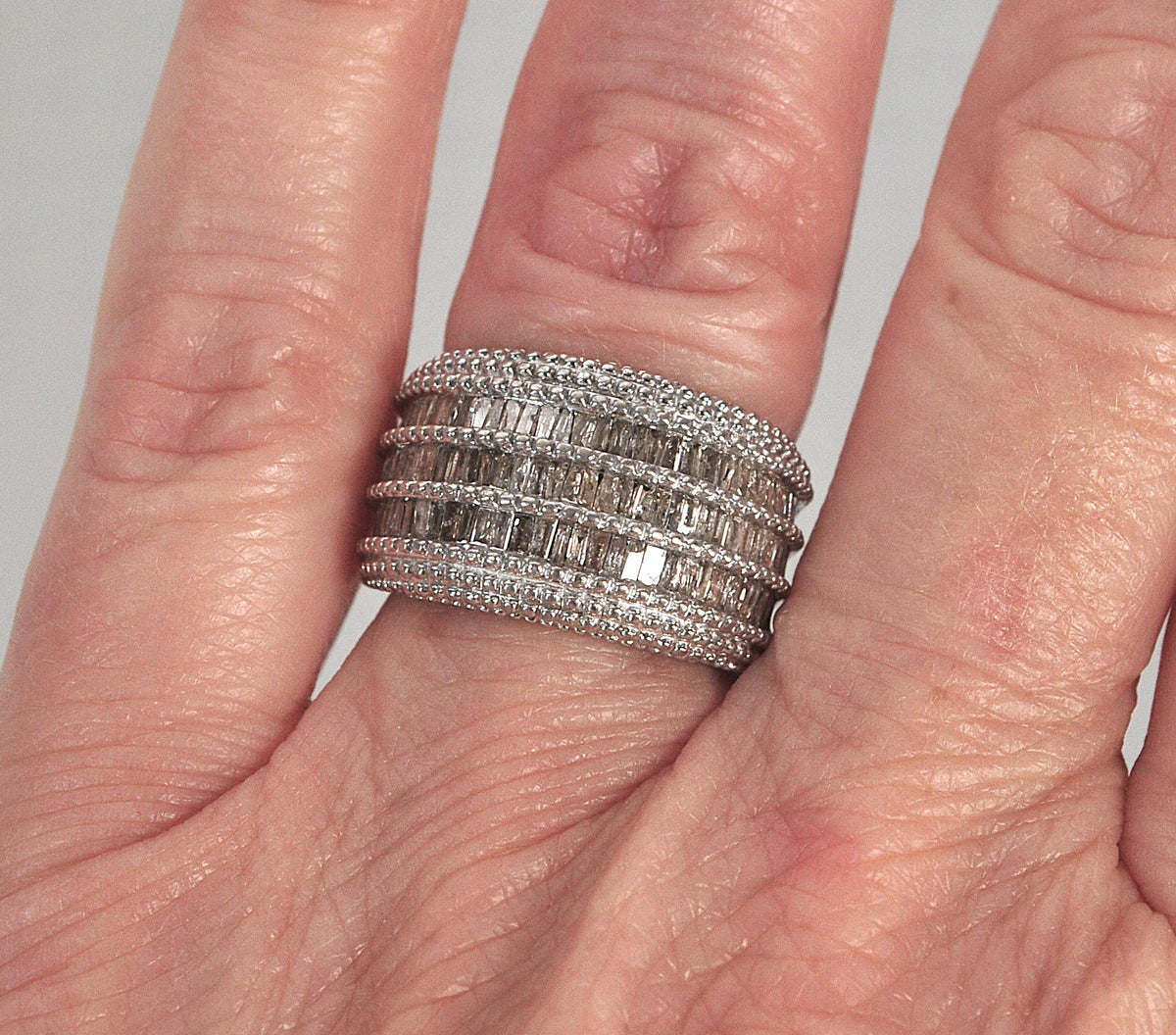 K.P. Sanghvi & Sons Sterling Silver Diamond Ring