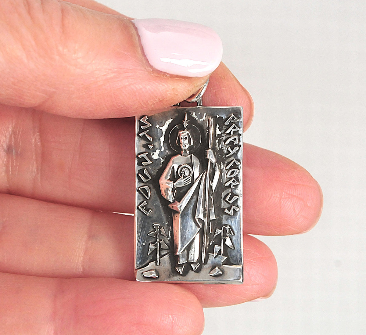 Vintage Creed Sterling Silver St. Jude Medal