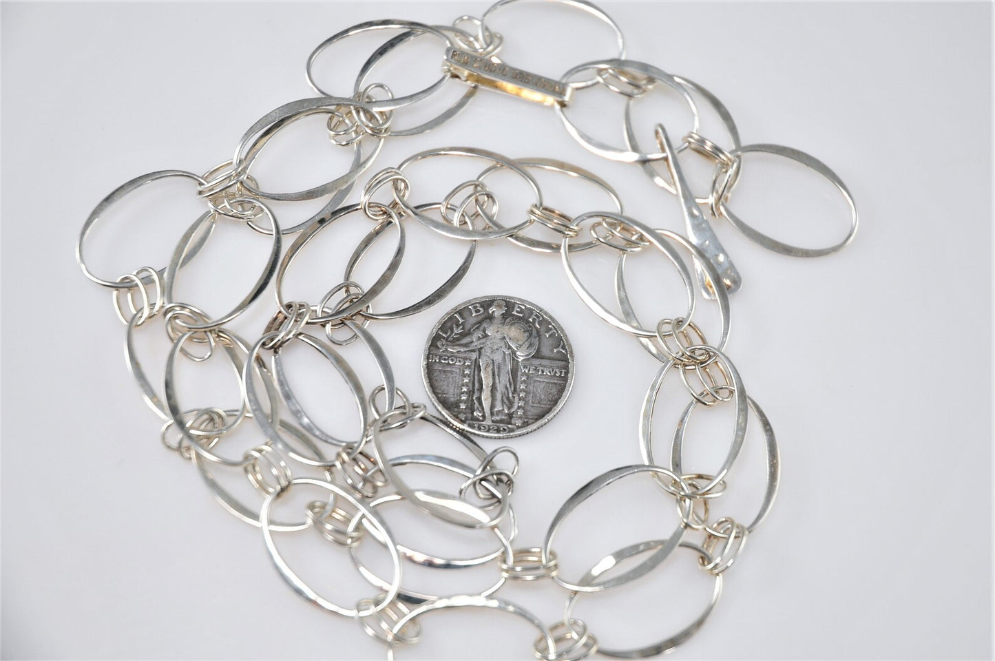 RLM Studio Hammered Link Sterling Silver Necklace