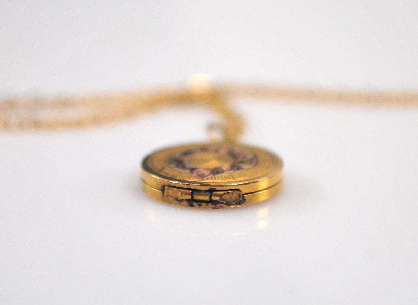 AS IS - Antique Gold Filled Baby Locket Necklace