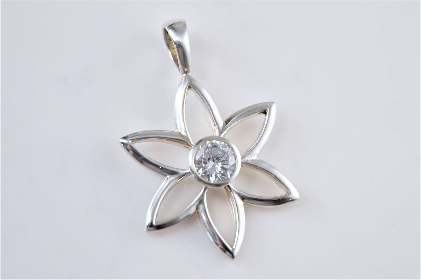 Silpada Sterling Silver CZ Flower Pendant