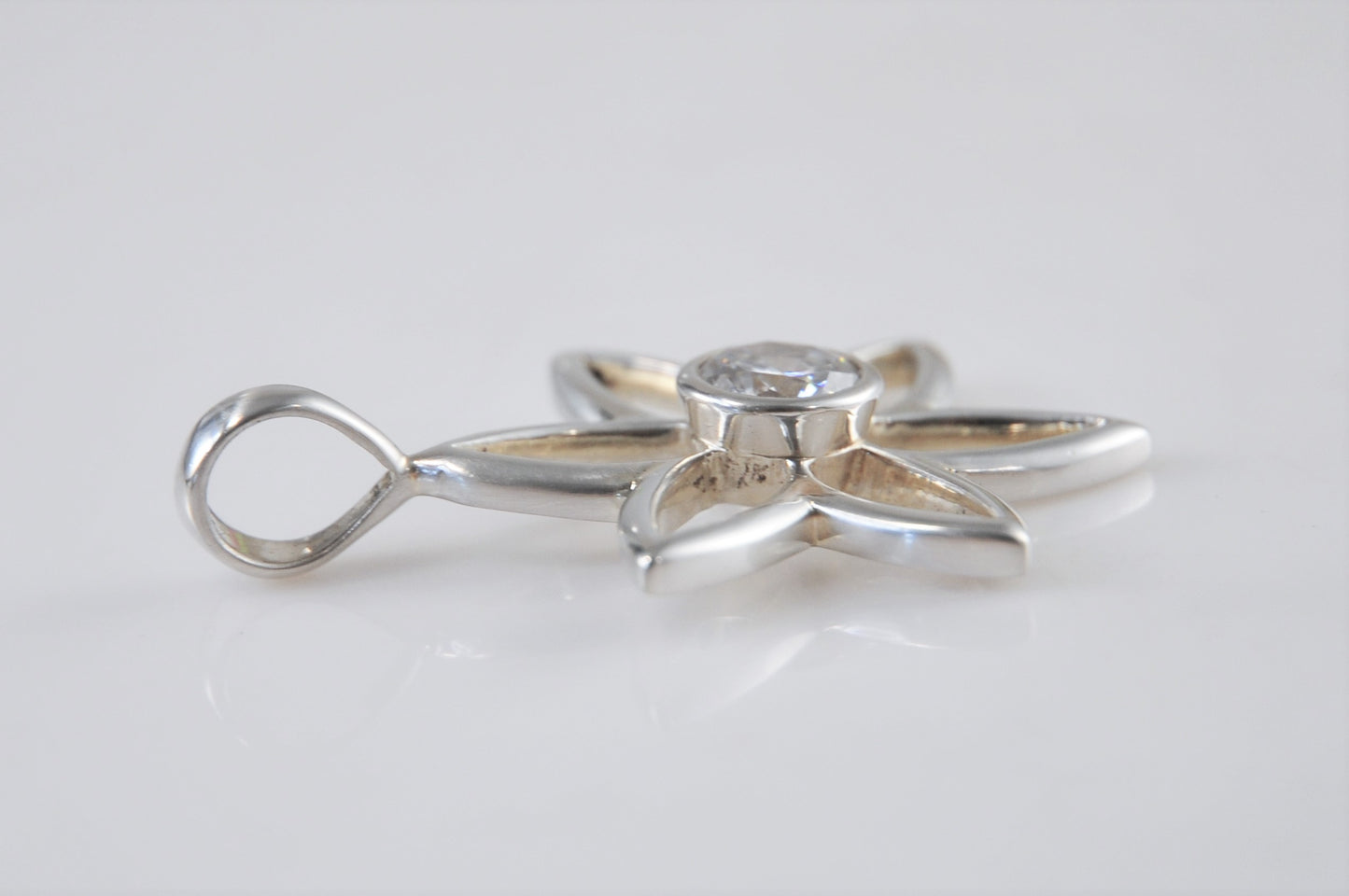 Silpada Sterling Silver CZ Flower Pendant