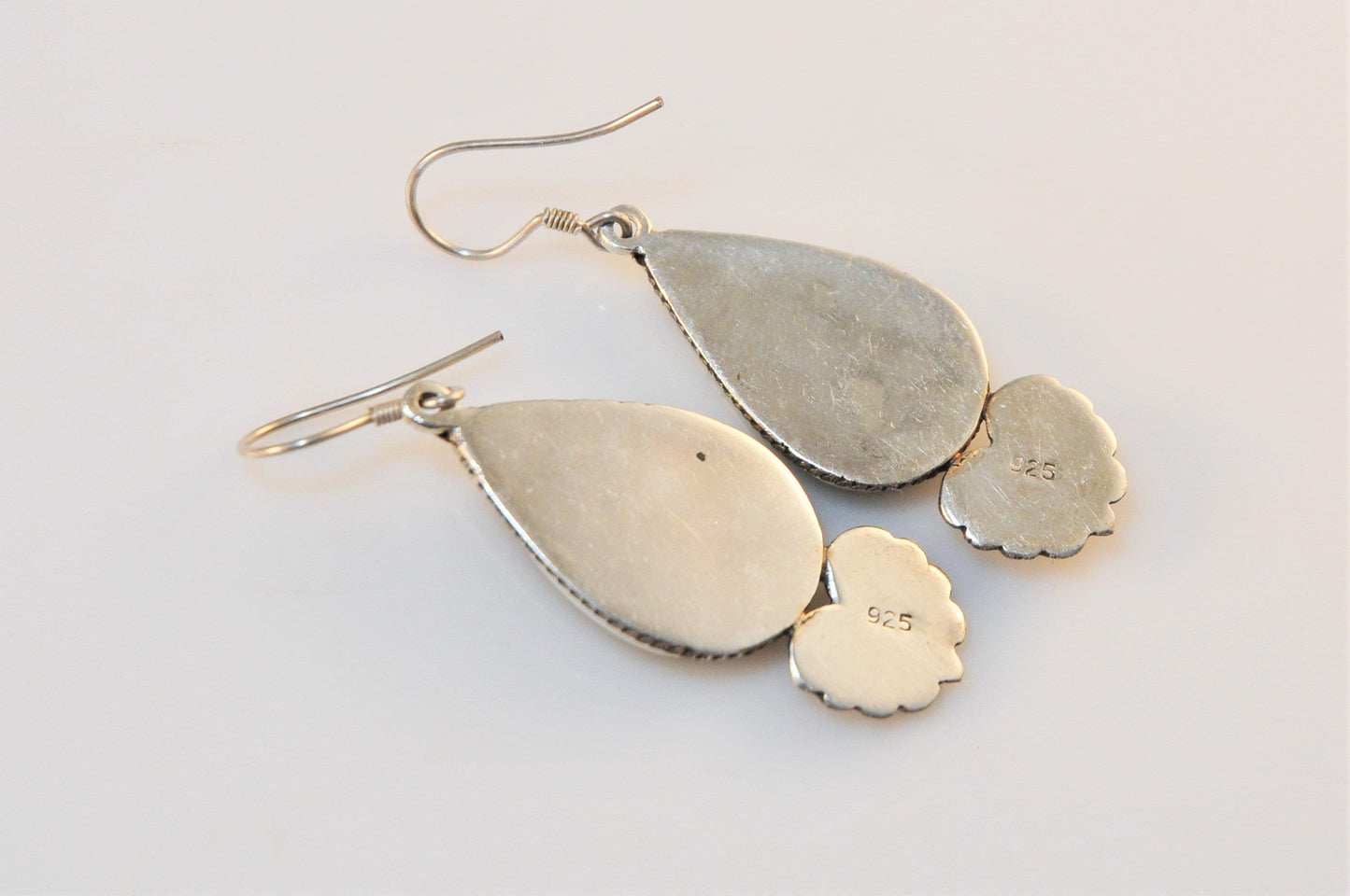 Long Boho Sterling Silver Teardrop Black Onyx Butterfly Earrings - silvervintagejewelry