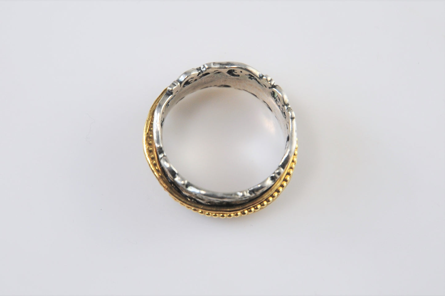 Or PAZ Creations Sterling Silver Spinner Band Ring