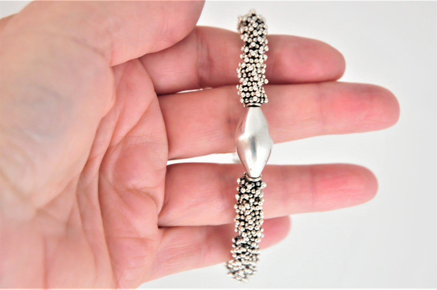 Heavy Designer Sterling Silver Toggle Bracelet