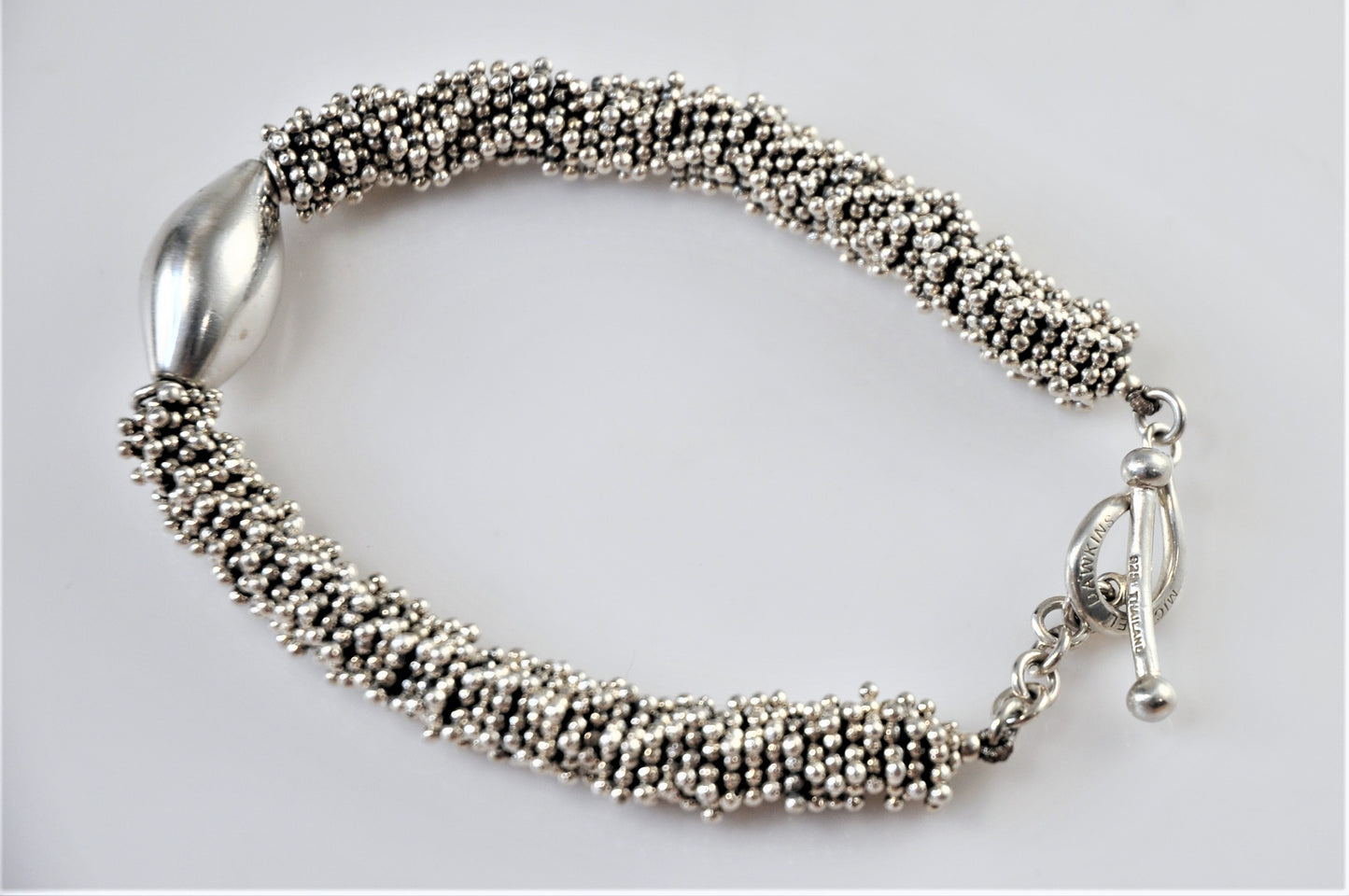 Heavy Designer Sterling Silver Toggle Bracelet