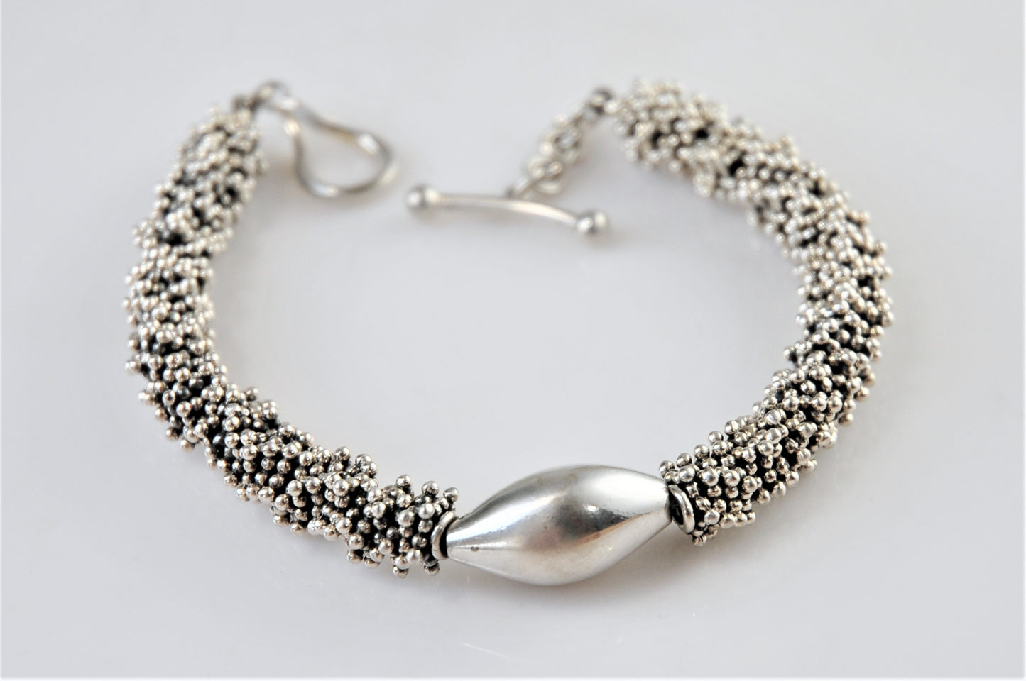 Heavy Designer Sterling Silver Toggle Bracelet