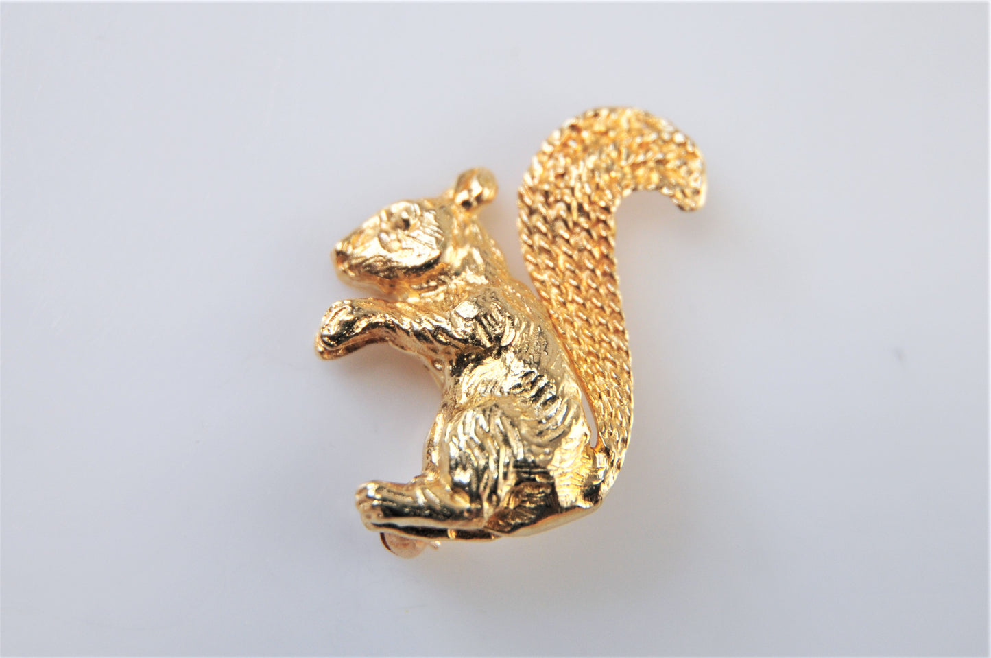 14K Gold Squirrel Brooch Pin