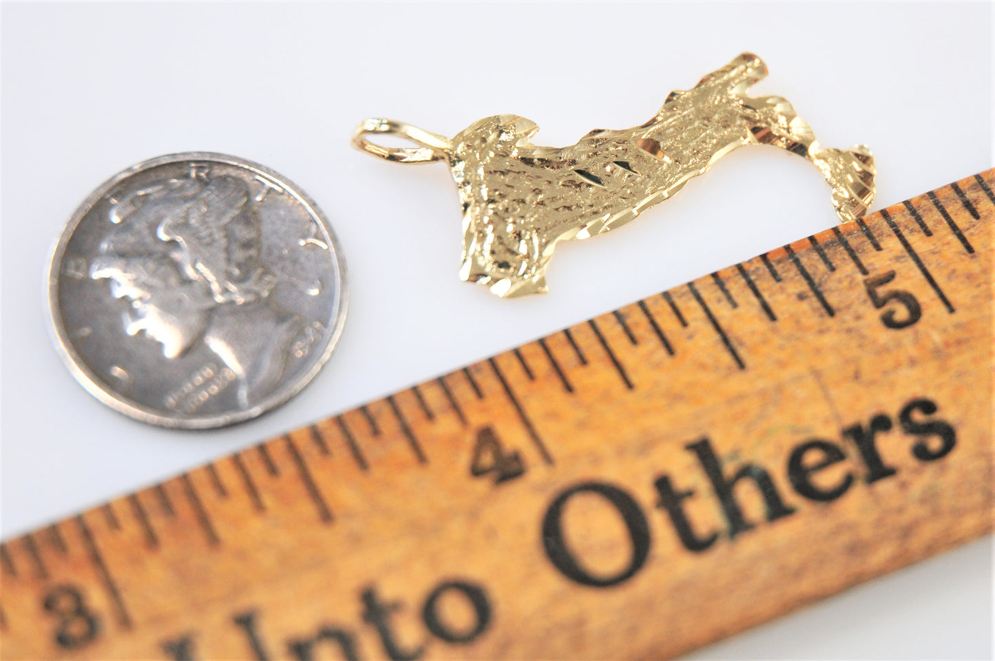 14K Gold Boot of Italy Charm Pendant