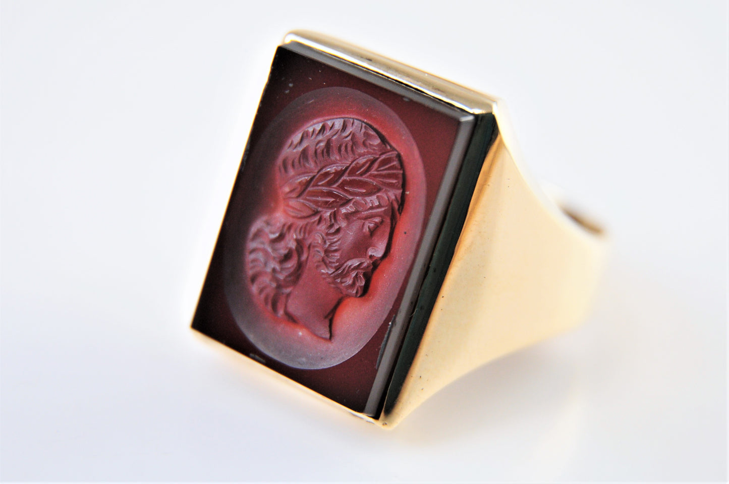 10K Gold Carnelian Intaglio Ring