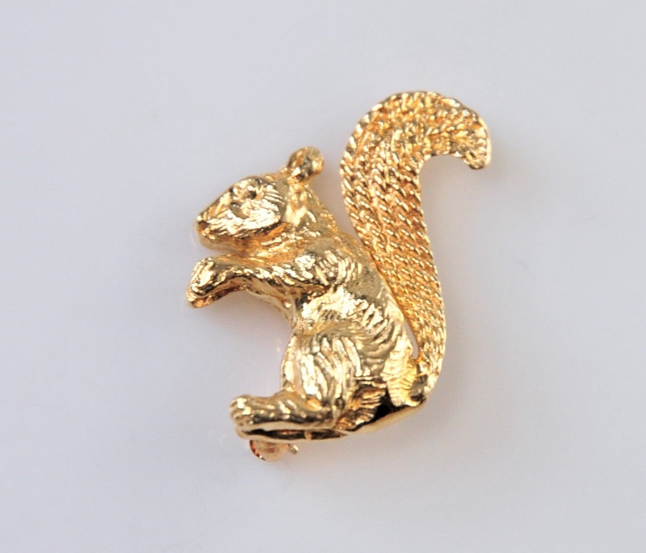 14K Gold Squirrel Brooch Pin