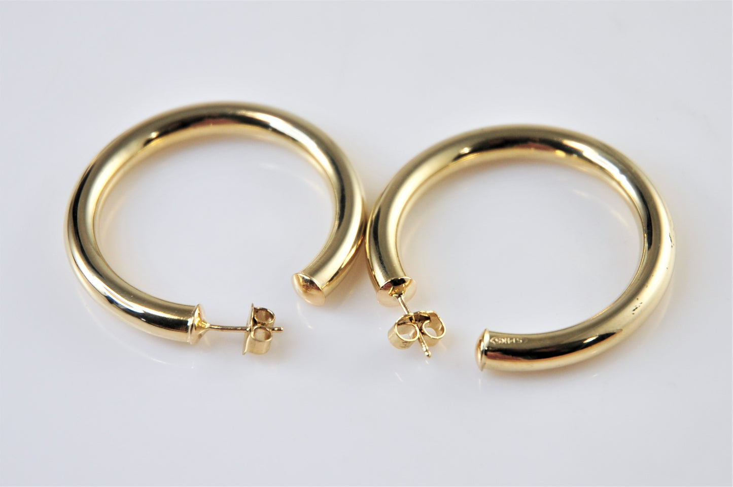 Large and Chunky 14K Gold Hoop Earrings