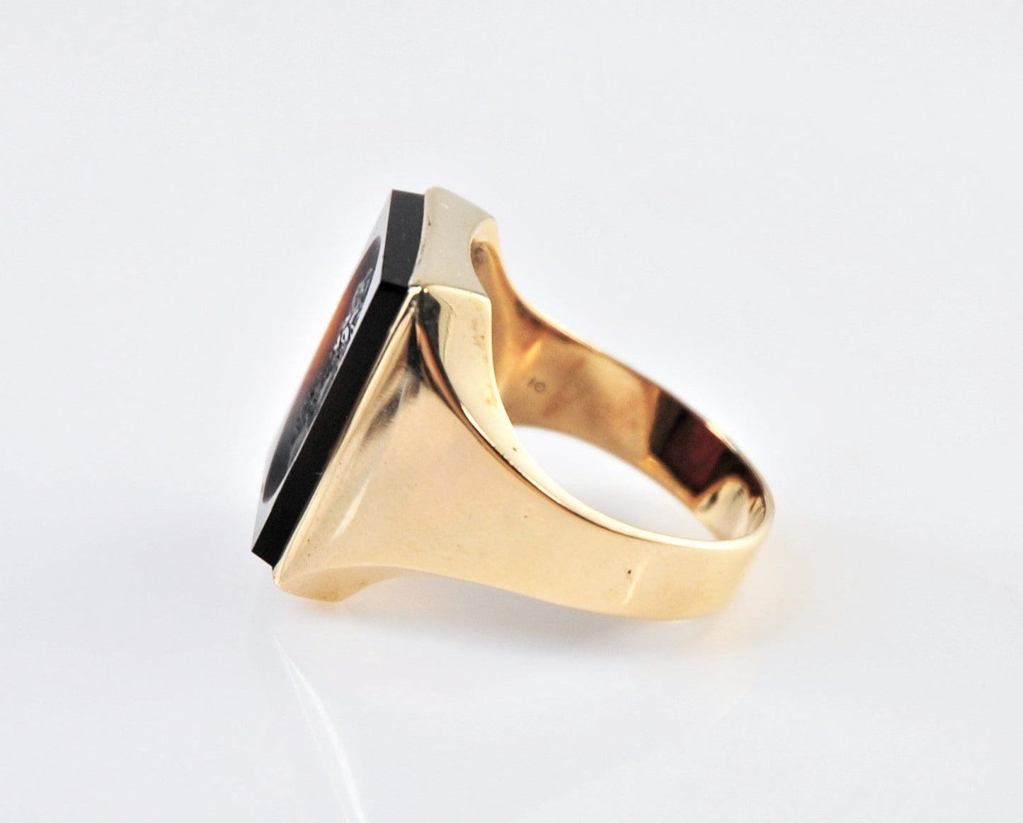 10K Gold Carnelian Intaglio Ring